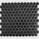 Pixel Black Hexagon Matt 23x23