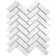 Pixel White Herringbone Gloss 22x73