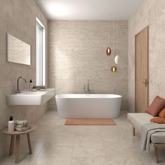 Melrose Himalaya Beige Decor Stone Effect Tiles 300x600