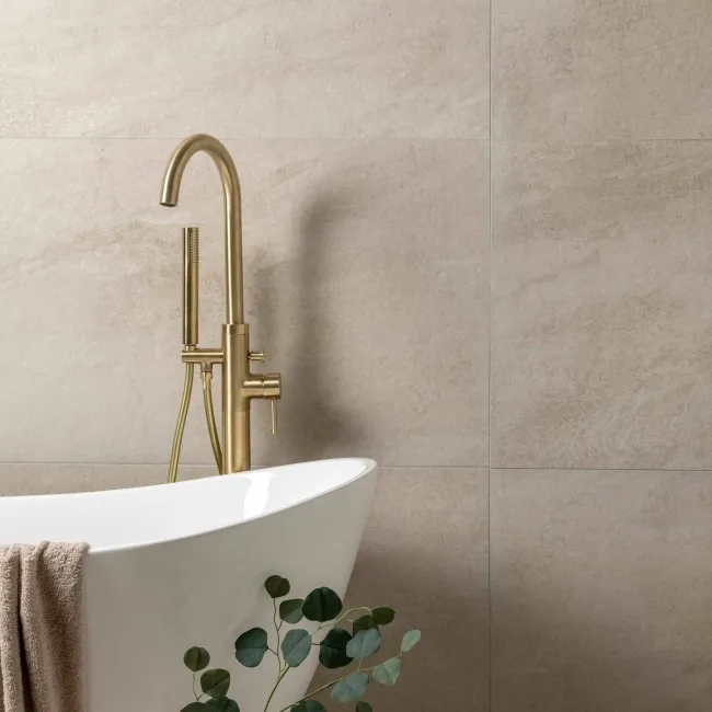Astra Ivory Matt Stone Effect Tiles 1200x600