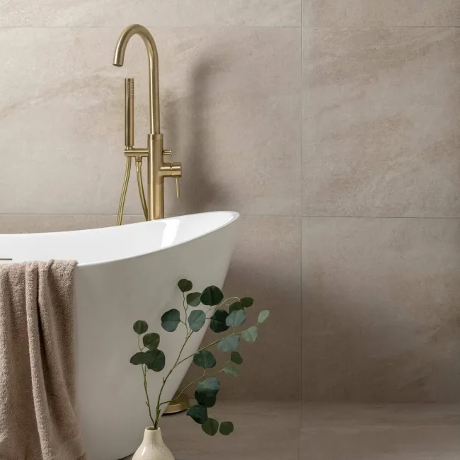 Astra Ivory Matt Stone Effect Tiles 1200x600