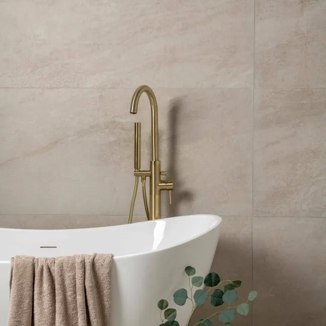 Astra Ivory Matt Stone Effect Tiles 1200x600