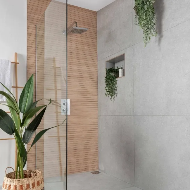 Loft Concrete Silver Concrete Effect Tiles