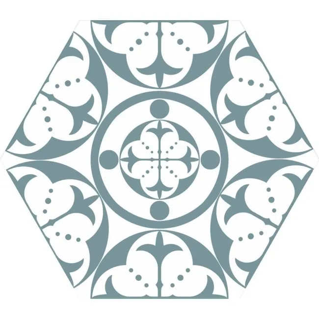 Carnaby Hexagon Decor Sky Tile