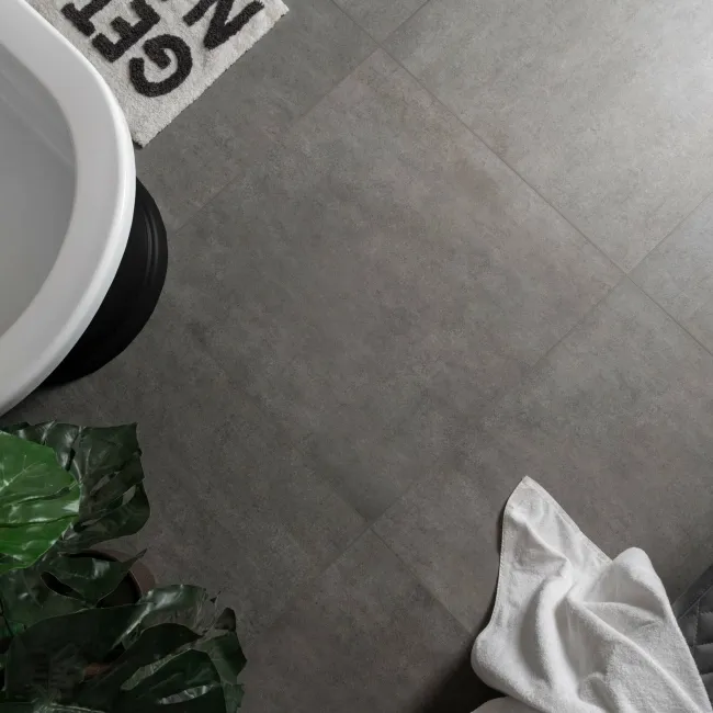 Clay Stone Effect Dark Stone Effect Grey Floor Tiles
