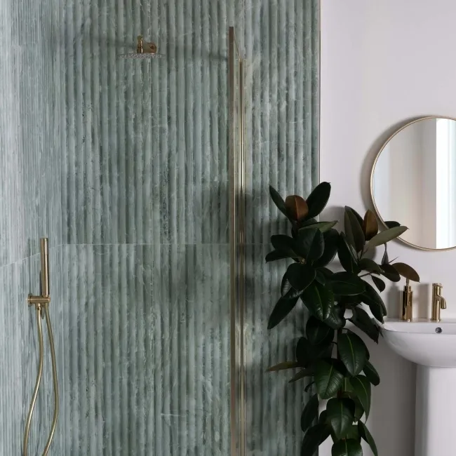 Fluted Travertino Jungle Green Decor Wall Tiles