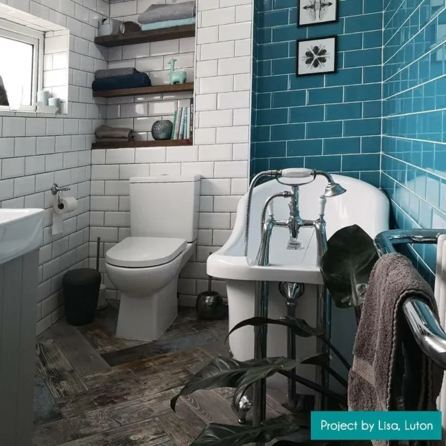 Vintage Blue Wood Effect Tile 15x60