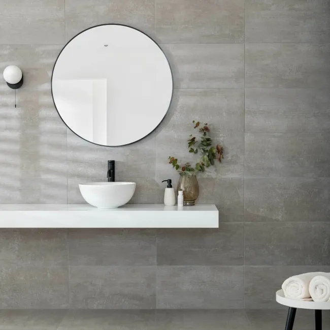 Porto Grey Matt Concrete Effect Wall and Floor Tiles