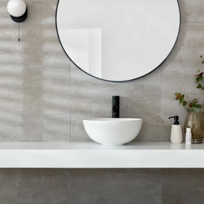 Porto Grey Matt Concrete Effect Wall and Floor Tiles
