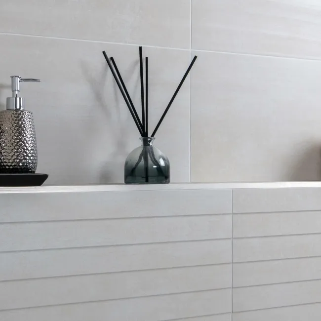 Porto Ivory Matt Concrete Effect Wall and Floor Tiles