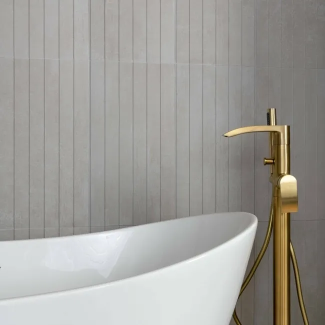 Porto White Matt Decor Concrete Effect Wall Tiles