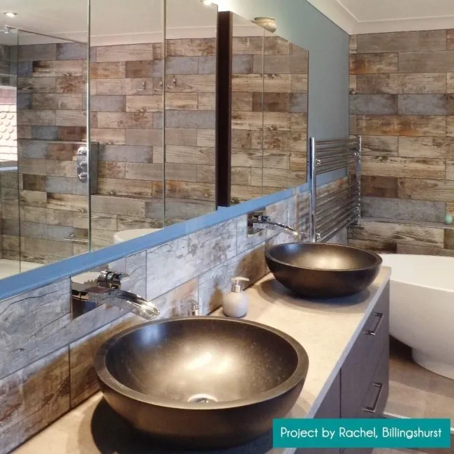 Vintage Blue Wood Effect Tile 15x60