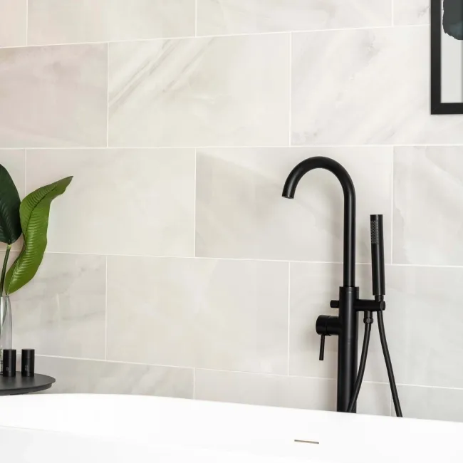 Rodas White Marble Effect Tiles 600x300