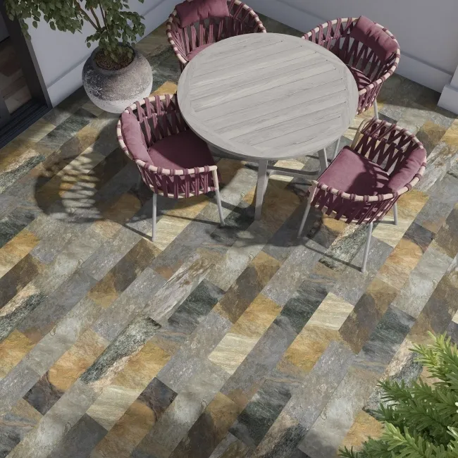 Rodeno Mix Matt Slate Effect Wall and Floor Tiles 570x190