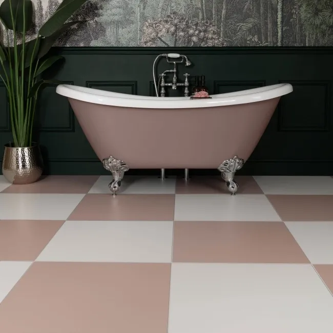 Cielo Polvere Pink Matt Plain Tiles 598x598