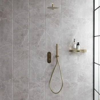 Agora Light Grey Matt Marble Effect Decor Wall Tile 600x300