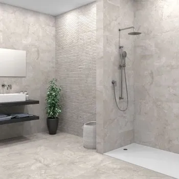 Melrose Himalaya Grey Decor Stone Effect Tiles 300x600
