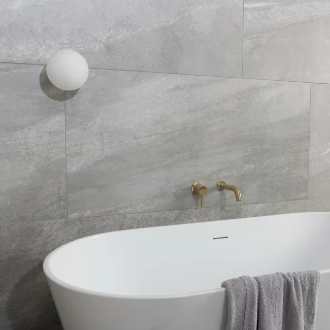 Astra Grey Matt Stone Effect Tiles 1200x600
