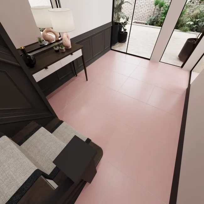 Cielo Polvere Pink Matt Plain Tiles 598x598