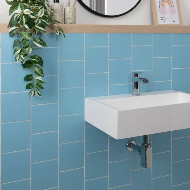 Monocolour Aire Blue Flat Matt Square 150x150