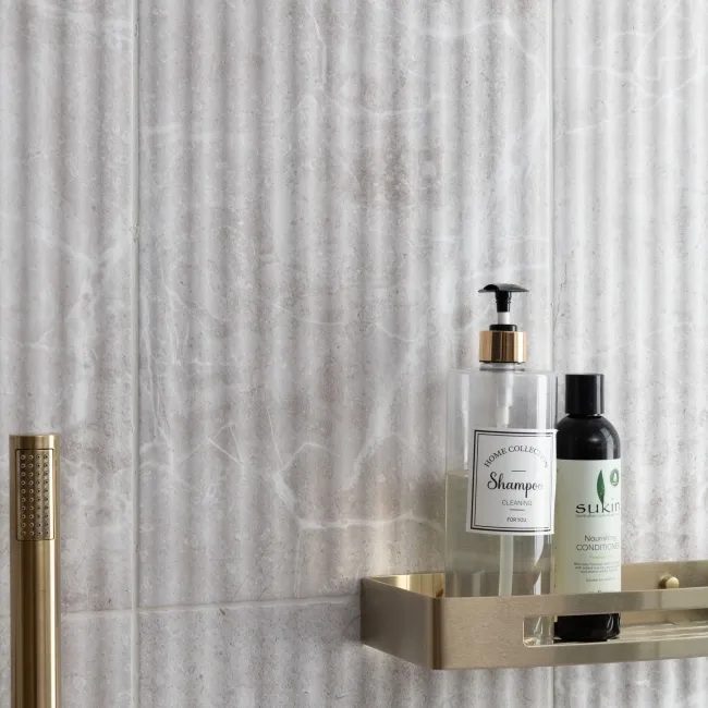 Agora Light Grey Matt Marble Effect Decor Wall Tile 600x300