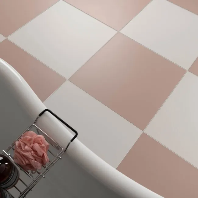 Cielo Polvere Pink Matt Plain Tiles 598x598