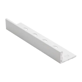 8mm Aluminium Straight Edge White Tile Trim