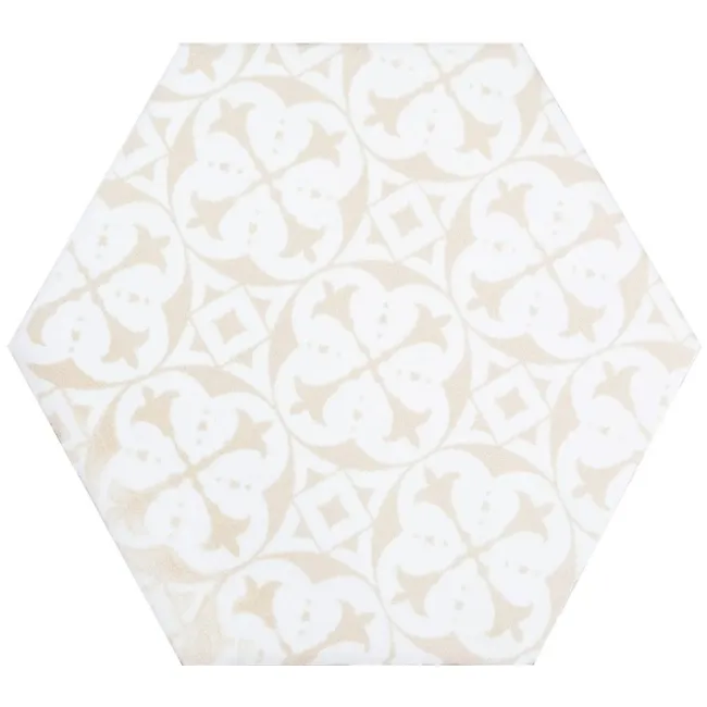Souk Cream Patchwork Hexagon Tiles 15x15cm