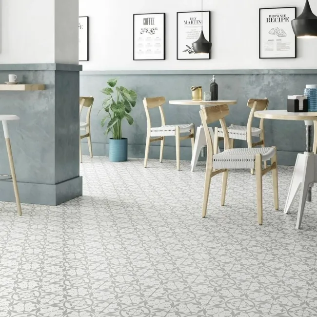 Carnaby Hexagon Decor Grey Tile
