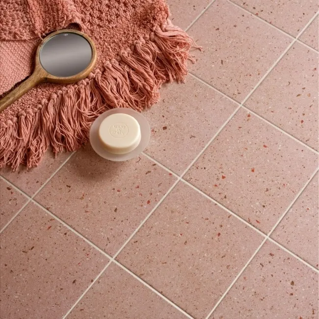 Terrazzo Light Pink Terrazzo Effect Matt Tiles