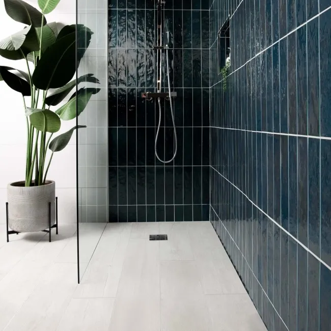 Lenk White Wood Effect Tiles