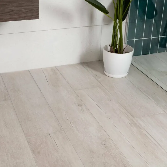 Lenk White Wood Effect Tile 1510x240