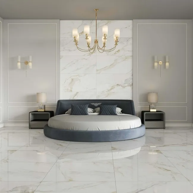 Marshall Gold Vein Polished Marble Effect Tiles 1200x1200