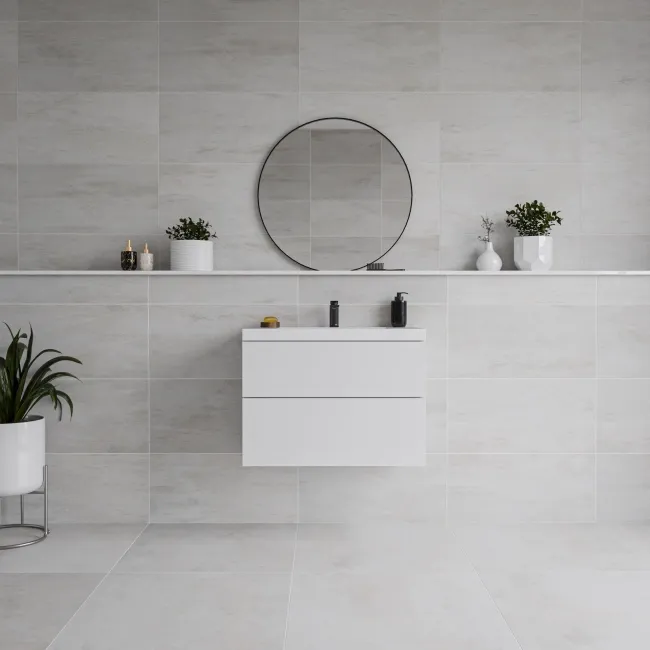 Metallique Blanco Lapato 60x60