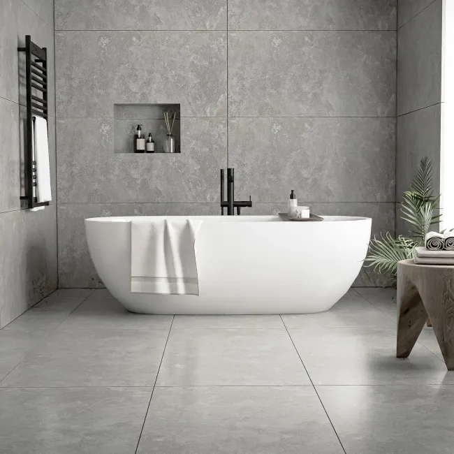 Rapolano Marble Grey 10mm Floor Tiles