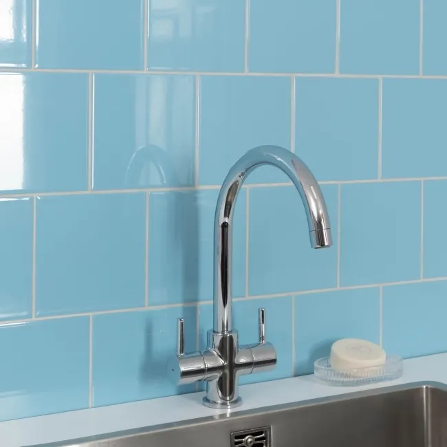 Monocolour Aire Blue Flat Gloss Square 150x150