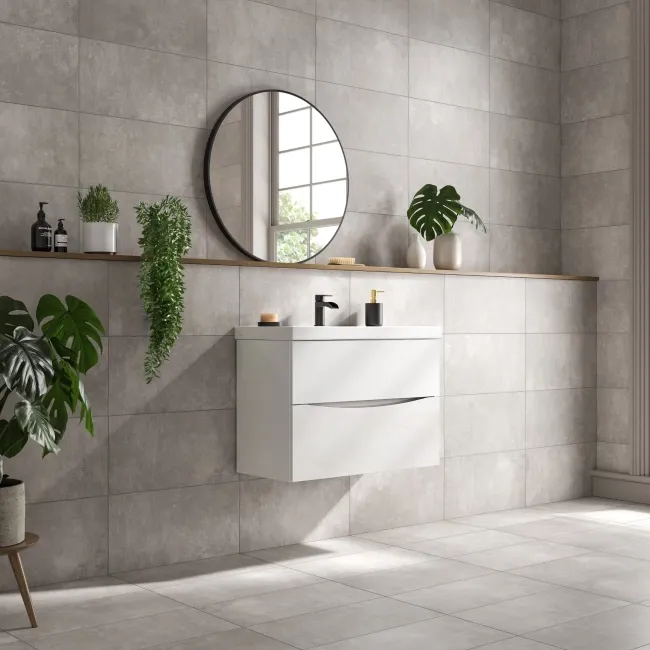 Tapa Grey Rectified Matt Stone Effect Tile 600x300x7mm