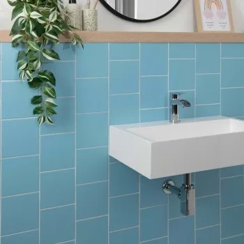 Monocolour Aire Blue Flat Matt Square 150x150