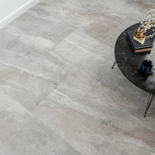 Astra Grey Matt Stone Effect Tiles 1200x600