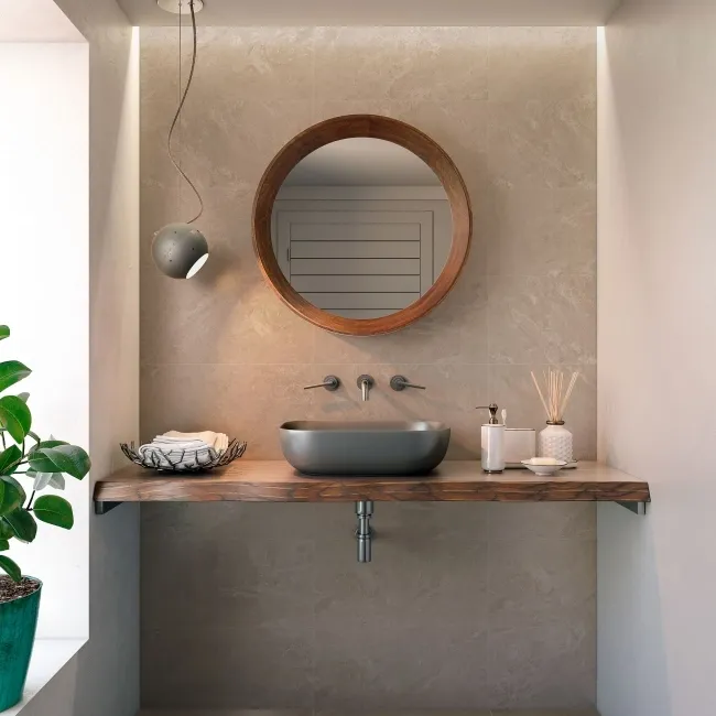 Eternity Greige Stone Effect Tiles 600x300