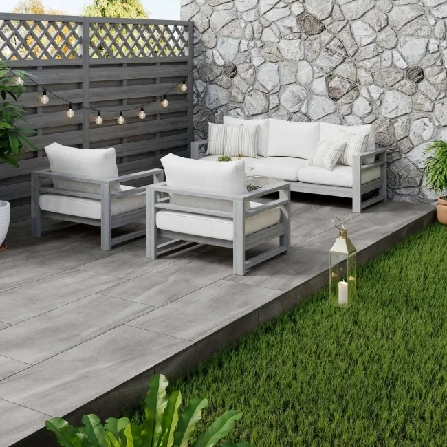 New Pietra Grey Rectified Stone Effect Slab 1200x600x20mm