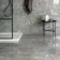 Makrana Breccia Grey Polished Marble Effect Tile 600x600