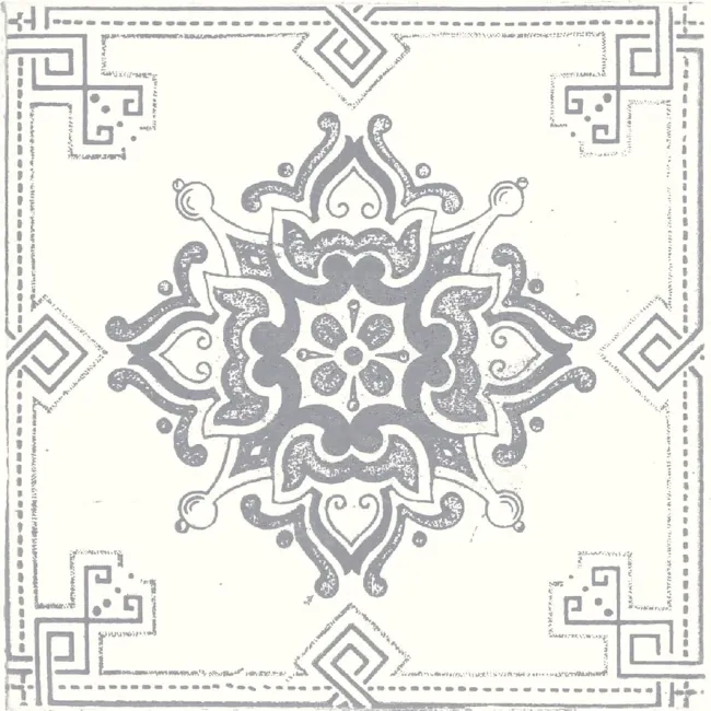 Nikea Grey Patterned  Matt Porcelain Wall and Floor Tile