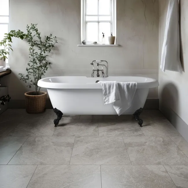 Carmo Stone Grey Matt Tiles 600x600
