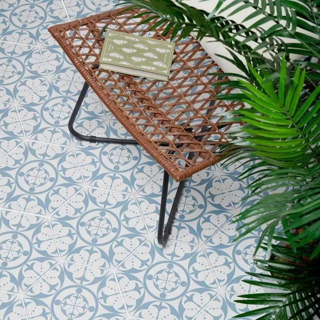Carnaby Hexagon Decor Sky Tile