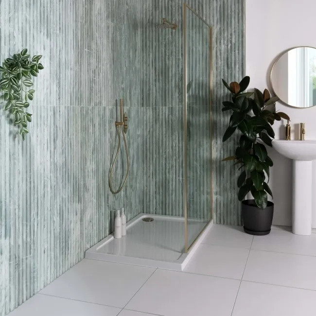 Fluted Travertino Jungle Green Decor Wall Tiles