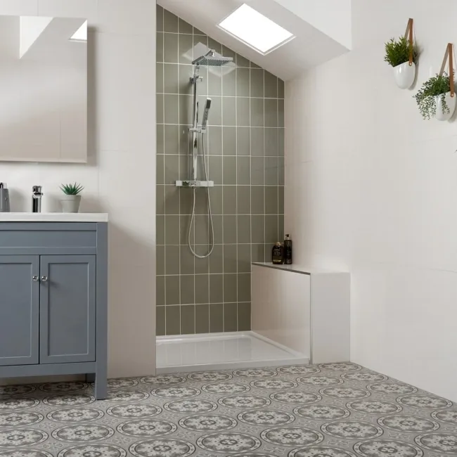 Liso Sage Green Gloss Metro Tiles 100x200