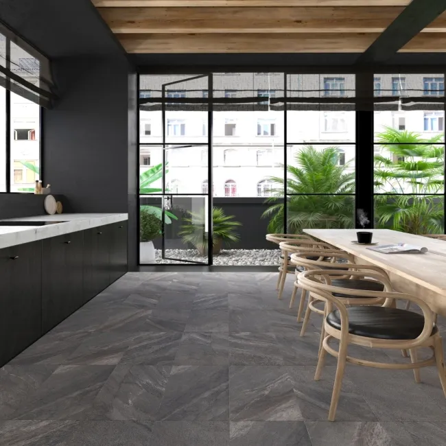 Mojo Anthracite Stone Effect Wall and Floor Wall Tiles