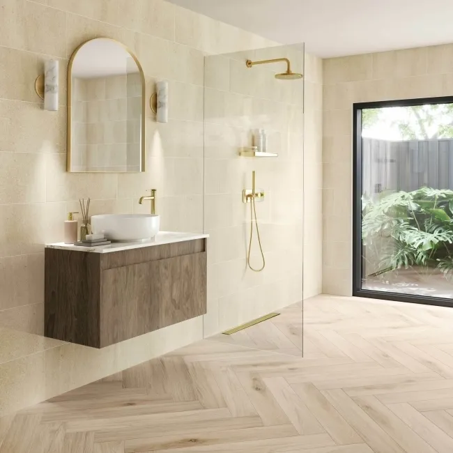 New Pietra Beige Rectified Matt Stone Effect Tile 600x300x7mm