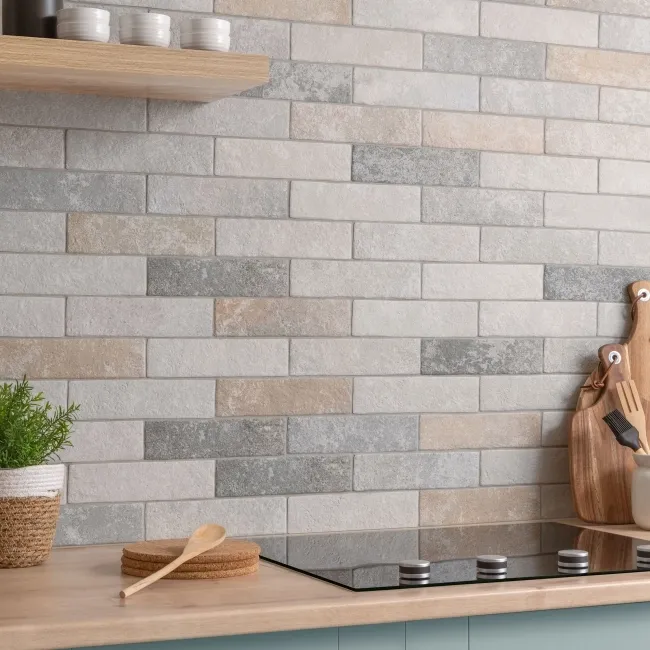 Provence Mix Beige Matt Brick Effect Tiles 62x235x9mm